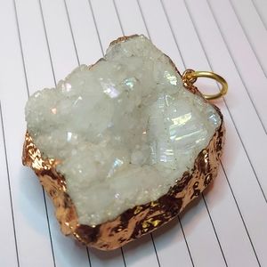 Aura Quartz Geode Pendant